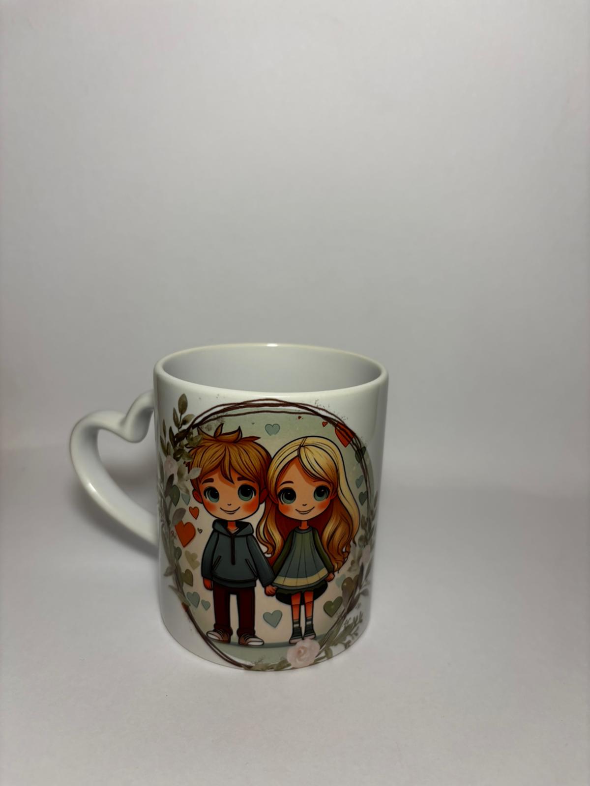 Çift Seramik Beyaz Kupa