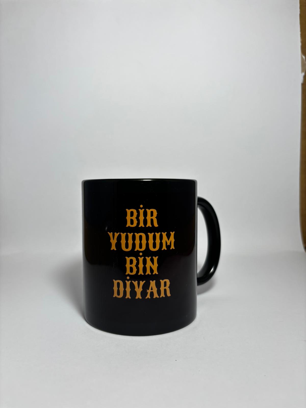 Siyah Temalı Siyah Bardak